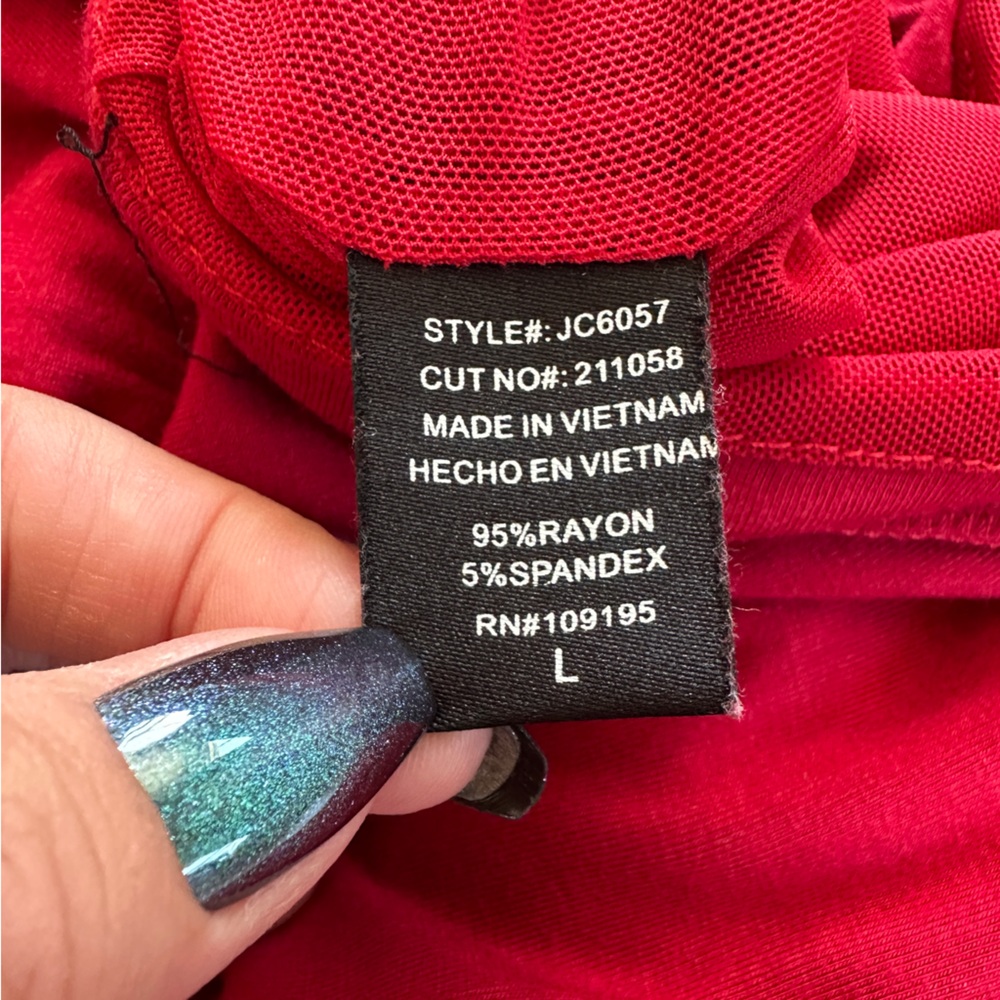 Annabelle Jersey Tie-Front Jumpsuit in Red - Picture 5 of 9